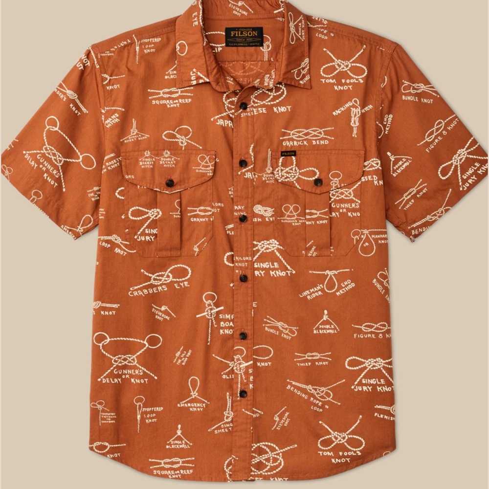 Filson Washed Short Sleeve Feather Cloth Shirt
